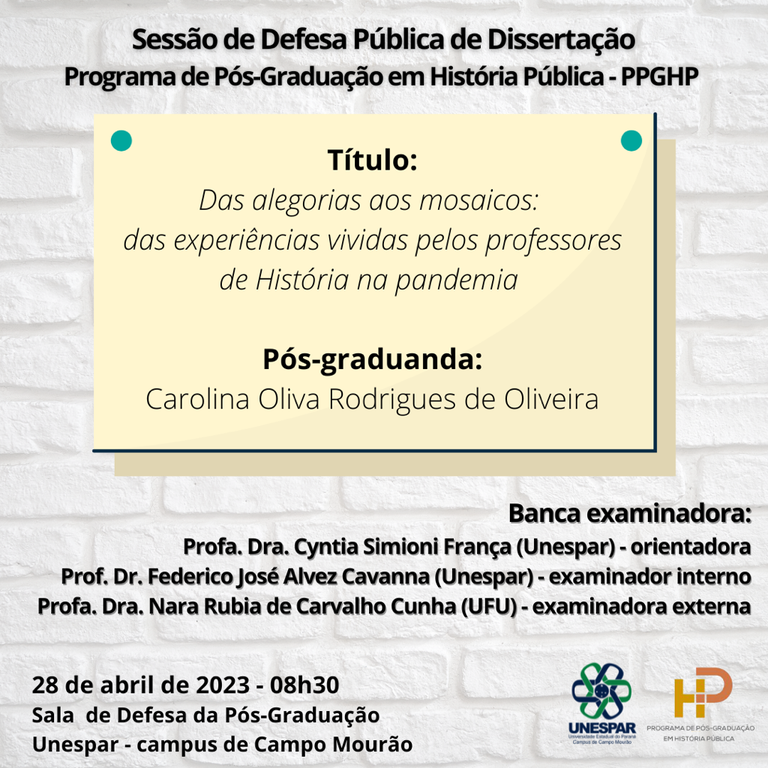Defesa Pública de Dissertação PPGHP - Carolina.png