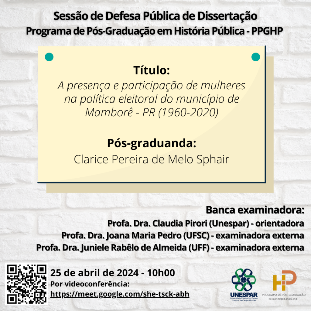 Defesa Pública de Dissertação PPGHP - Clarice.png