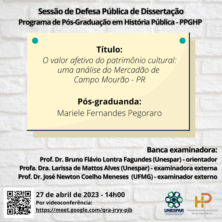 Defesa Pública de Dissertação PPGHP - Mariele Pegoraro.png