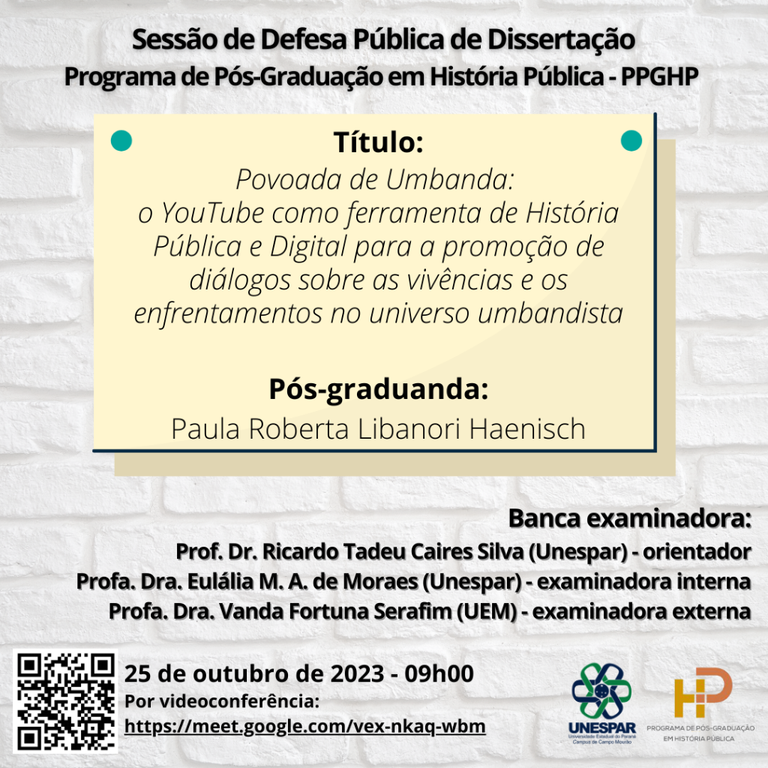 Defesa Pública de Dissertação PPGHP - Paula Libanori.png