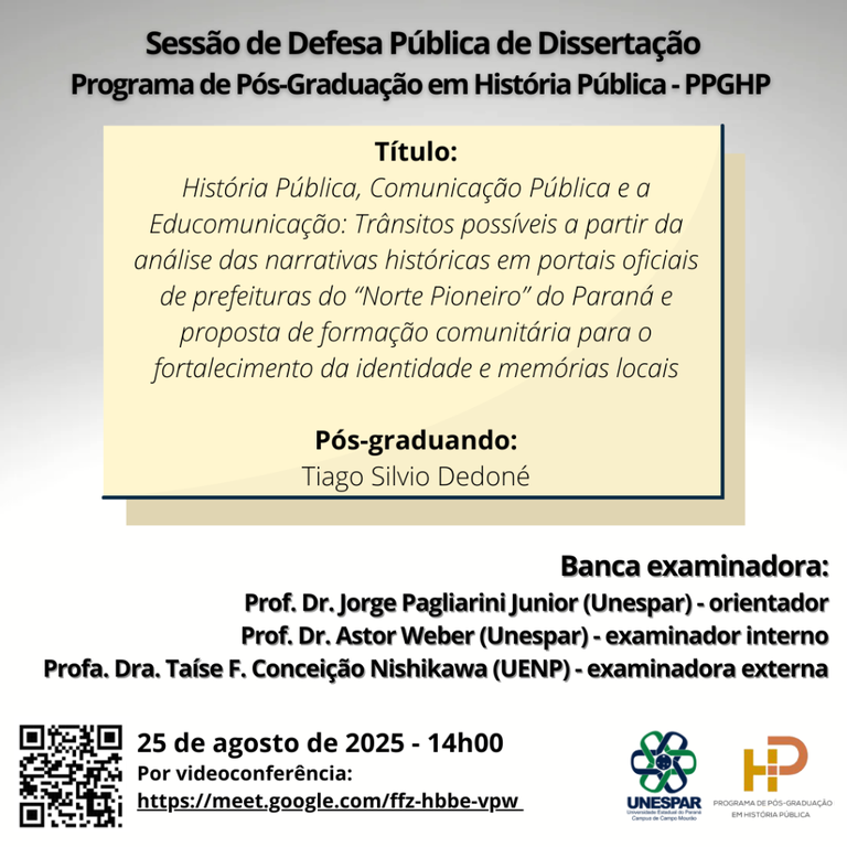 Defesa Pública de Dissertação PPGHP - Tiago Silvio Dedoné.png
