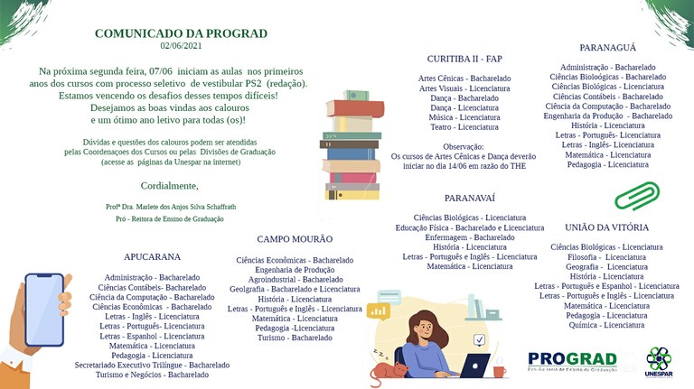 Comunicado da PROGRAD 02/06/2021