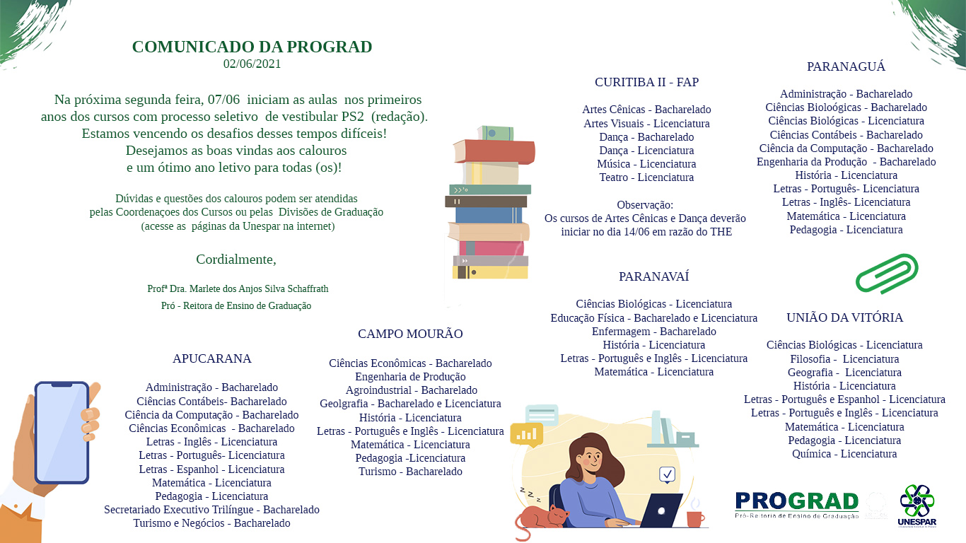 Comunicado da PROGRAD 02/06/2021